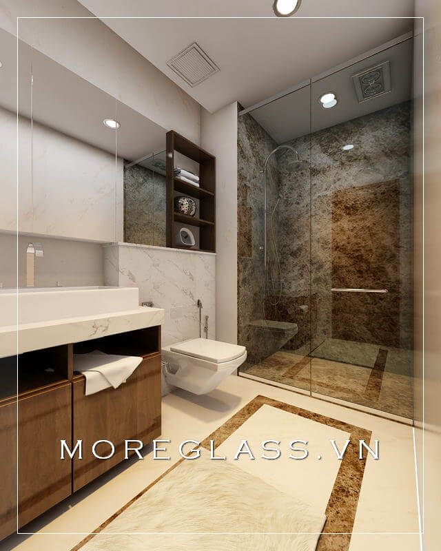 thiết kế phòng tắm kính đẹp